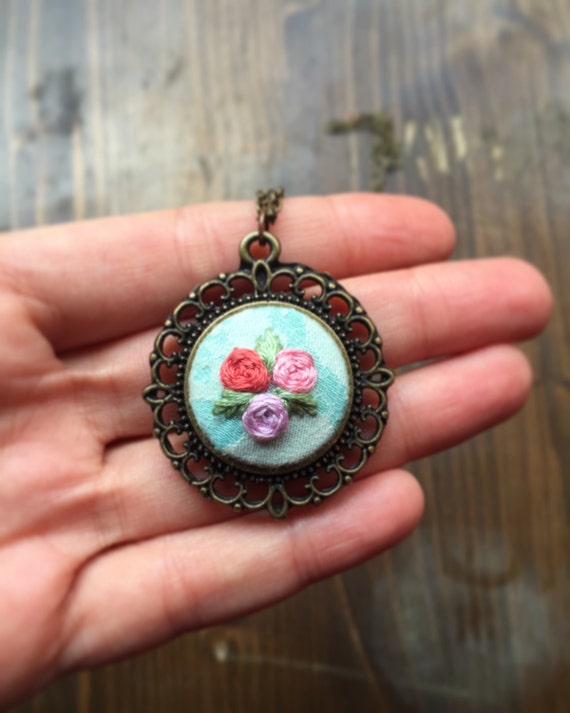 Items similar to hand embroidered necklace on etsy Items similar to hand embroidered necklace on etsy