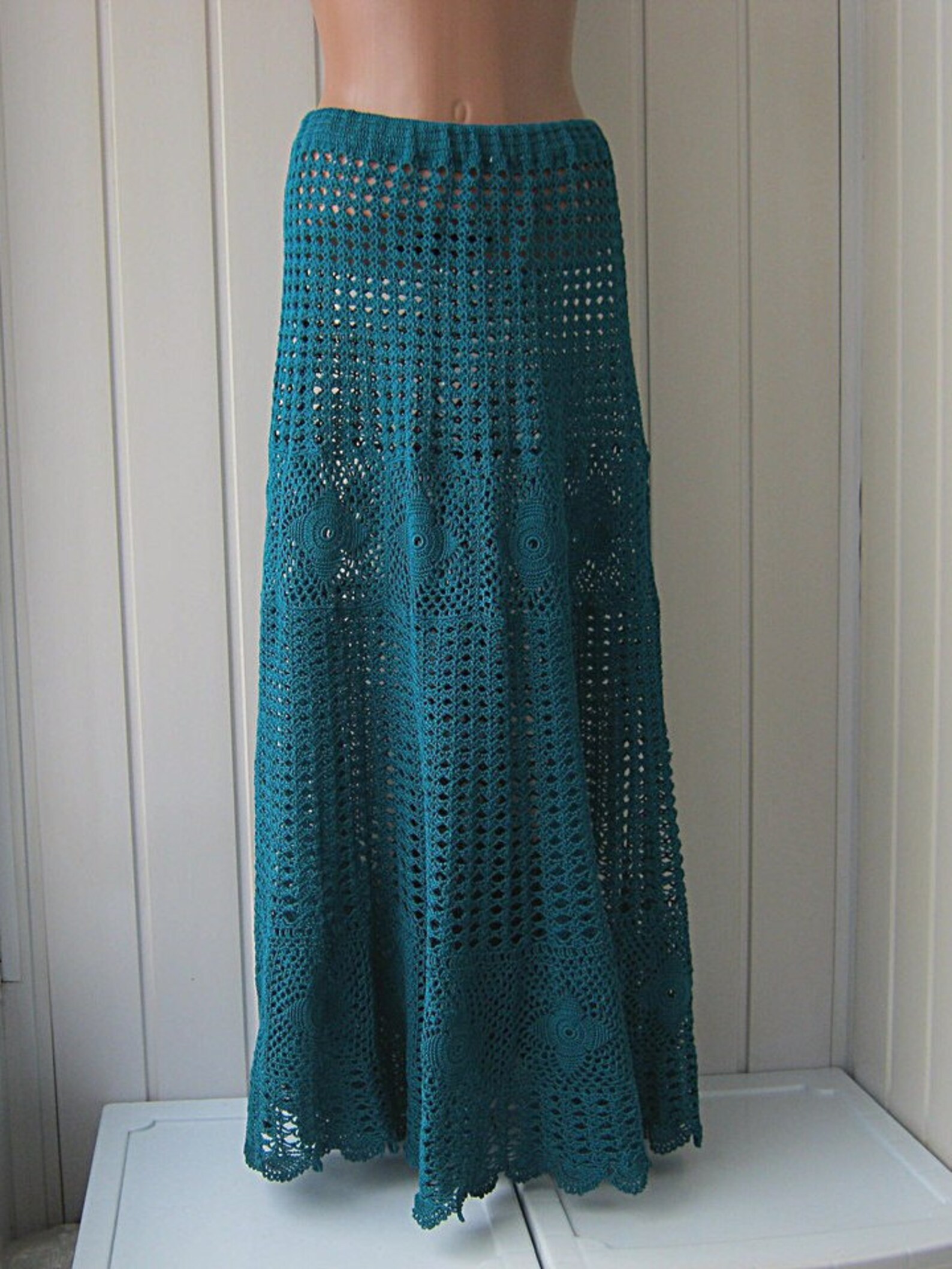 Boho clothes Skirt lace Skirt green Skirt handmade Long | Etsy