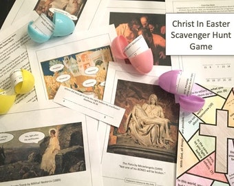 Easter Scavenger Hunt Game - Resurrection Sunday - Biblical Content - Christ Centered - Print at Home