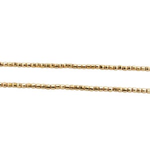 Beaded Gold Chain Necklace In 14k Yellow Gold