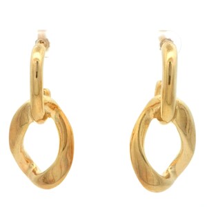 Dangle Gold Earrings In 14k Yellow Gold.