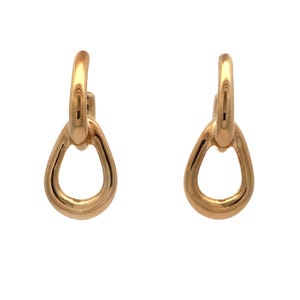 Dangle Gold Earrings In 14k Yellow Gold