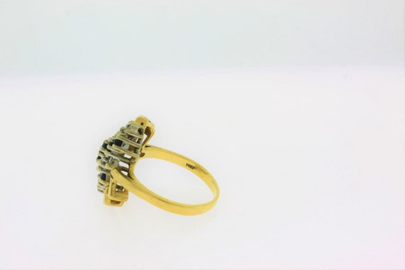 Sapphire Diamond Ring, 14k Gold Sapphire Diamond … - image 4