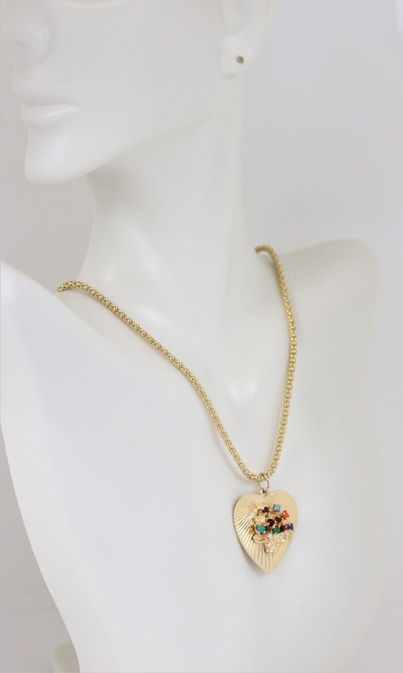 Stony Heart Pendant in 14K Yellow Gold - Etsy