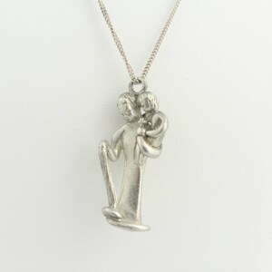 Antique Madonna And Her Child Pendant- Sterling Silver