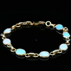 Opal Bracelet In 14k Yellow Gold