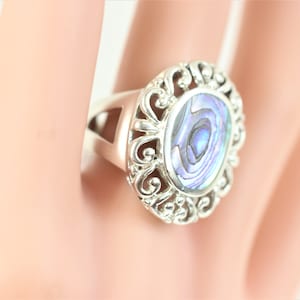 Mother Of Pearl Ring In Sterling Silver