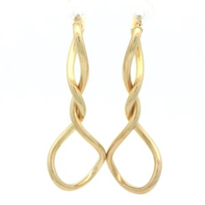 Twisted Drop Earrings In 14k Yellow Gold