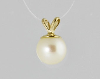 Pearl Pendant Necklace, 14k Gold Jewelry