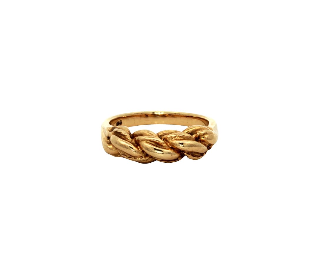 Golden Rope Ring Rope Ring in 14k Yellow Gold - Etsy