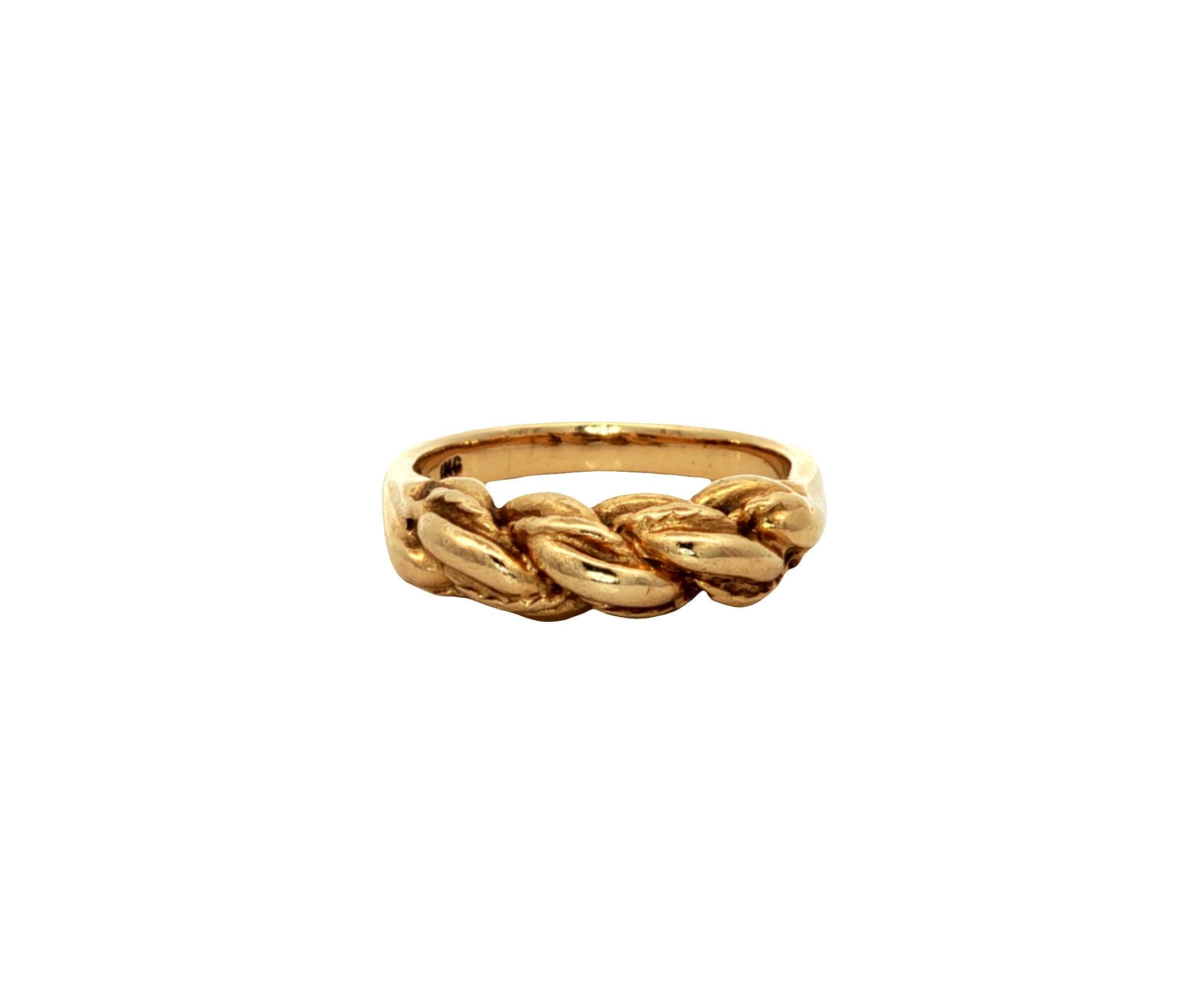 Rope Ring in 14k Yellow Gold - Etsy