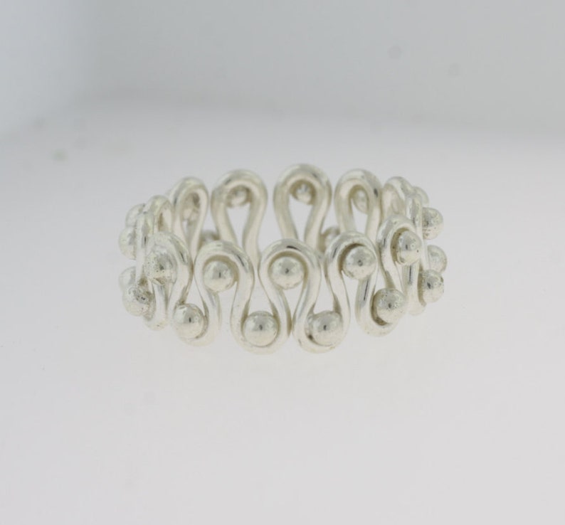Wavy Lines Ring in Sterling Silver - Etsy