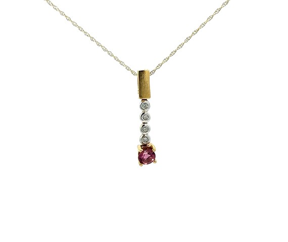 Pink Spinel Pendant with Diamonds main image 1