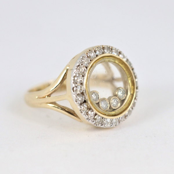 Happy Diamond Shaker Ring In 14K Yellow Gold