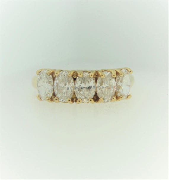 Oval Cut Diamond CZ Wedding Ring - Oval Diamond W… - image 1