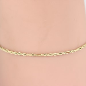 Rope Bracelet In 14K Yellow Gold
