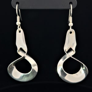 Vintage Twisted drop Earrings In Sterling Silver