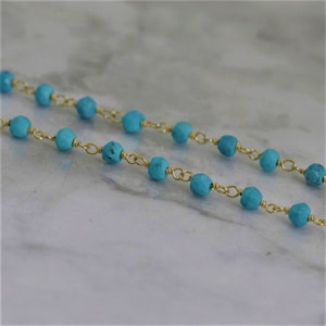 Türkis Perlen Halskette - Türkis Perlen Armband - Layered Bead Bracelet - Sterling Silber Gold Layered Halskette