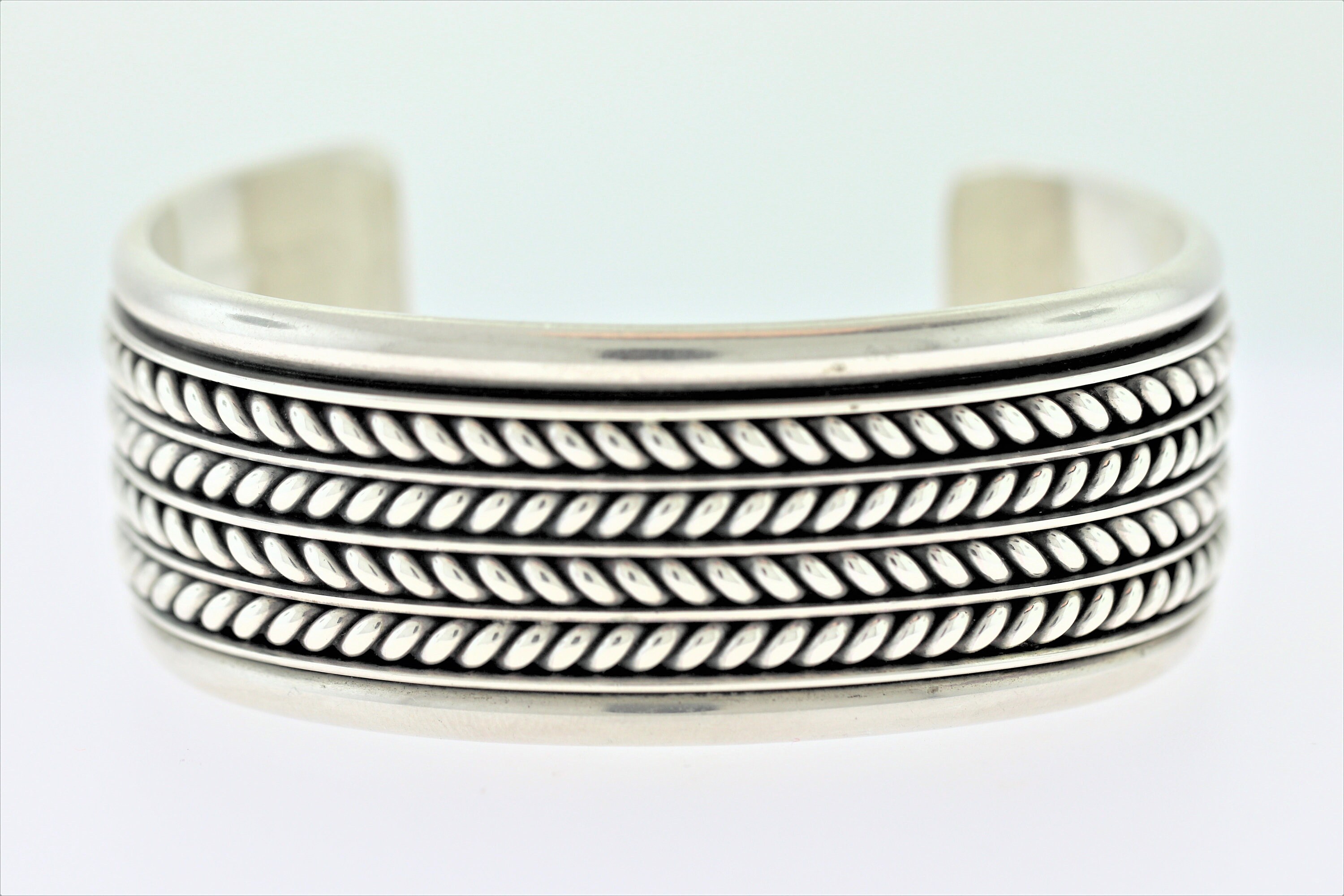 ブレスレット WILLIE and DUFFY Twisted Bangle Silver 925 Handmade 925 Sterling Silver Vintage Twisted Bangle Bracelet 8.25