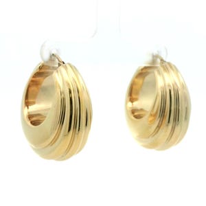 Goldene Creolen aus 585er Gelbgold