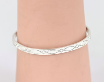 Cuff Bangle Bracelet In Sterling Silver