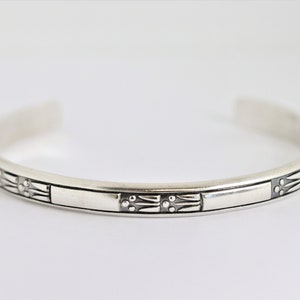 Vintage Bangle Bracelet In Sterling Silver