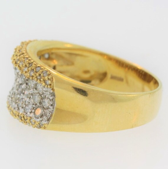 Diamond Encrusted Wedding Band- 14k Yellow Gold - image 4
