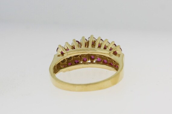 3/4 ct. Diamond Ruby Anniversary band 14k Gold - … - image 4