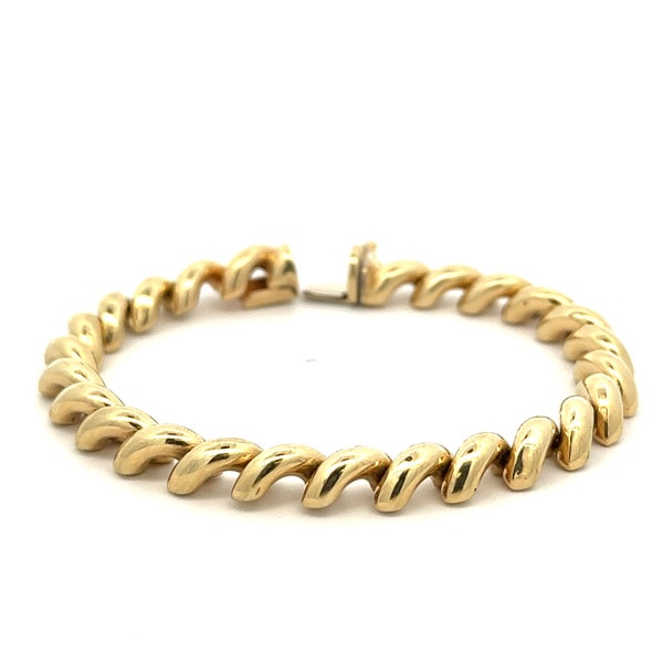 Vintage San Marco Style Bracelet In 14K Yellow Gold