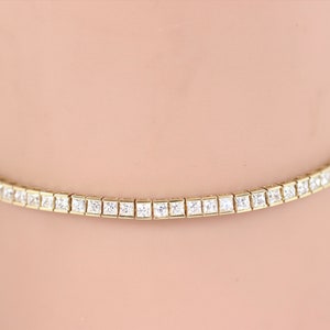 Cubic Zirconia Tennis Bracelet In 14K Yellow Gold