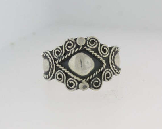 Unique Celestial Sterling Silver Ring - Solid Sil… - image 2