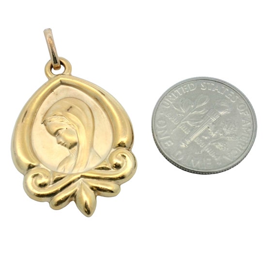 Mary Pendant In 14K Yellow Gold - image 2