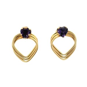 Amethyst Earrings In 14k Yellow Gold