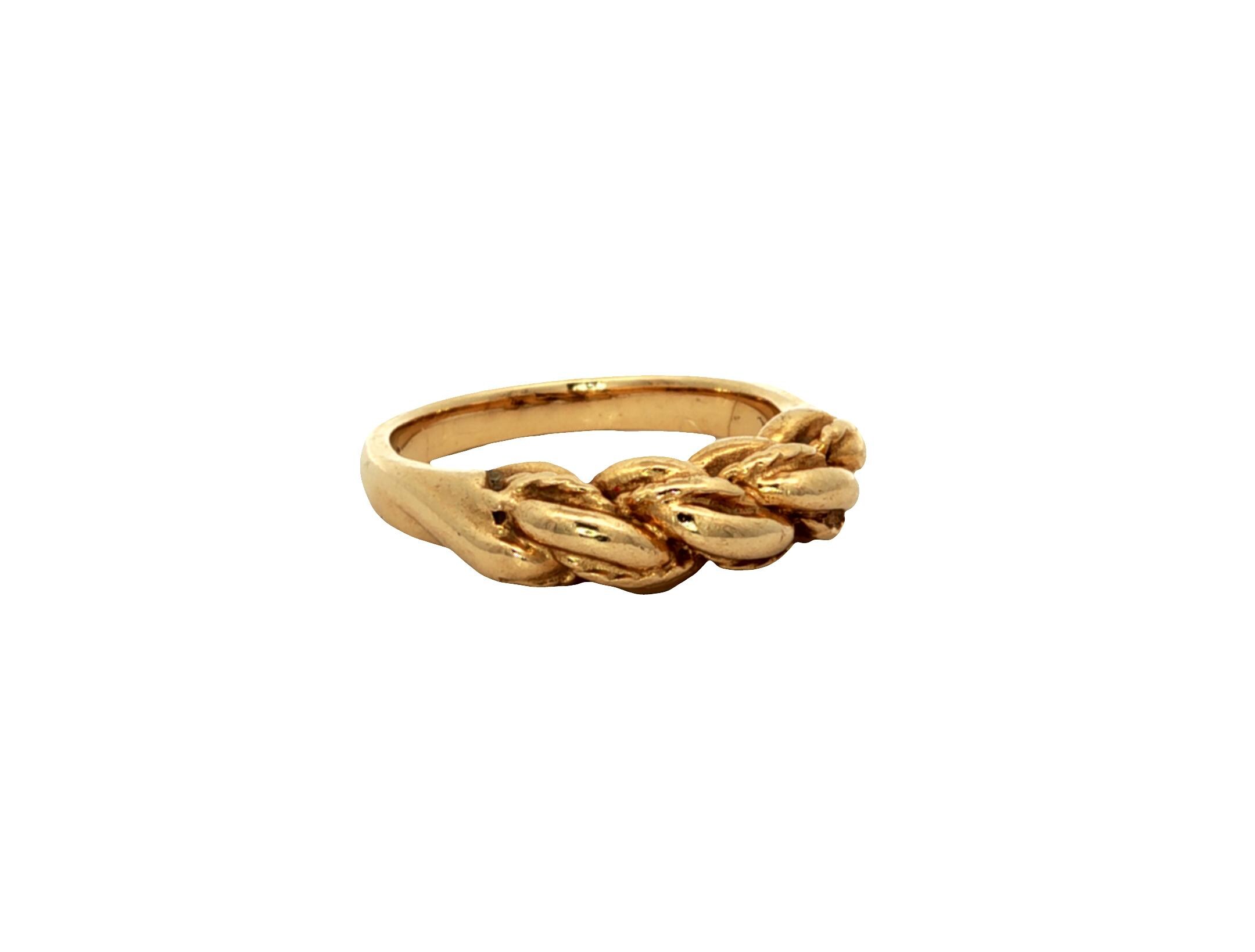 Golden Rope Ring Rope Ring in 14k Yellow Gold - Etsy