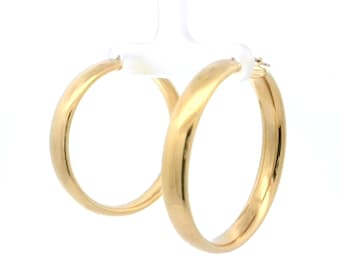 Brincos de argola em ouro amarelo 18k