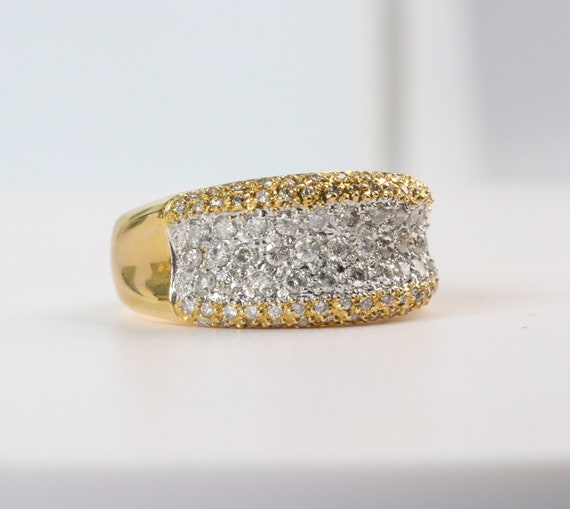 Diamond Encrusted Wedding Band- 14k Yellow Gold - image 7