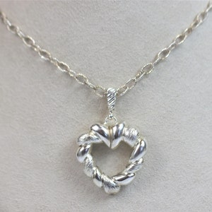 Twisted Heart Pendant in Sterling Silver
