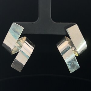Twisted Stud Earrings In Sterling Silver
