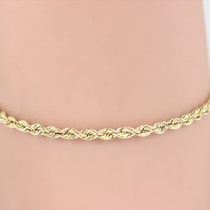 Rope Bracelet In 14K Yellow Gold