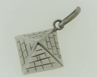 Pendentif Pyramide En Argent 925 Avec Ambre Naturel - Cadeau Anniversaire