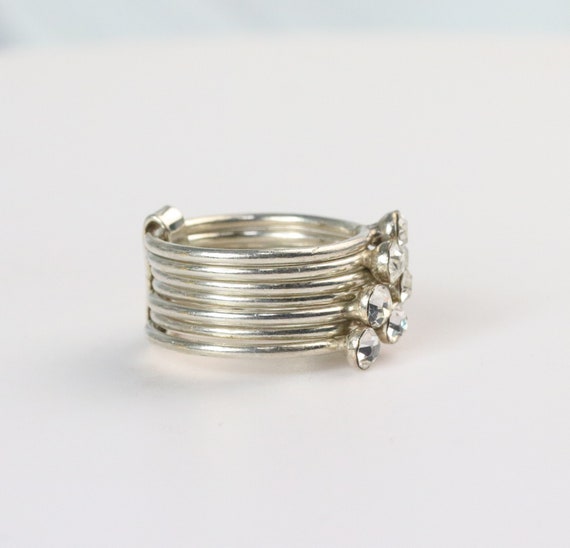 Stacking CZ Crystal Bezel Set Ring - image 3