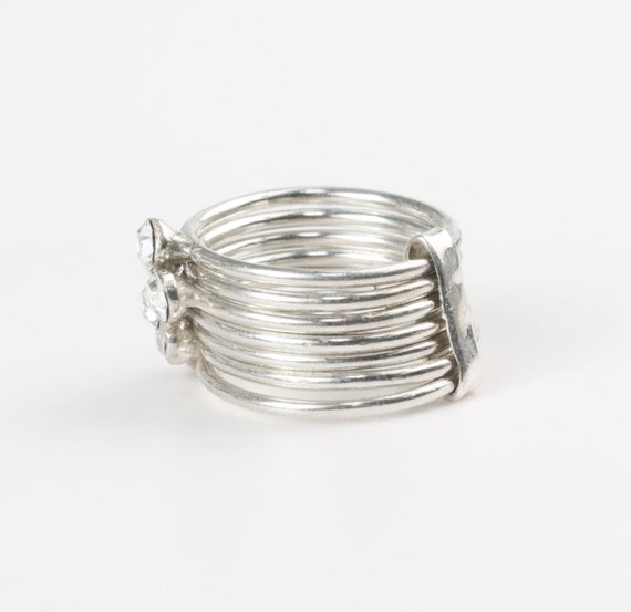 Stacking CZ Crystal Bezel Set Ring - image 5