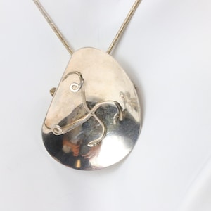 Maricela Taxco Tribal Necklace, Taxco Necklace, Sterling Maricela Tribal Pin Brooch