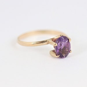 Amethyst Ring In 14K Yellow Gold