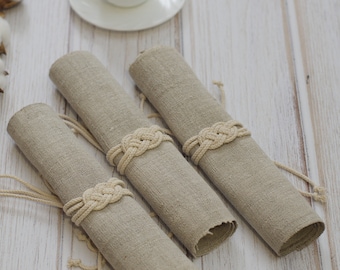 Handmade Cotton Knot Napkin Rings: Rustic Wedding Table Decor