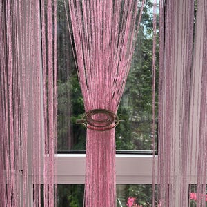 Thread curtains. Curtain with lurex 3mx2.8m. Door curtain. Window curtains window treatment Room divider curtain. Filament curtain. image 9