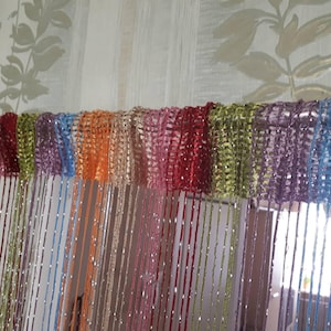Thread curtains. Curtain with lurex 3mx2.8m. Door curtain. Window curtains window treatment Room divider curtain. Filament curtain. image 13