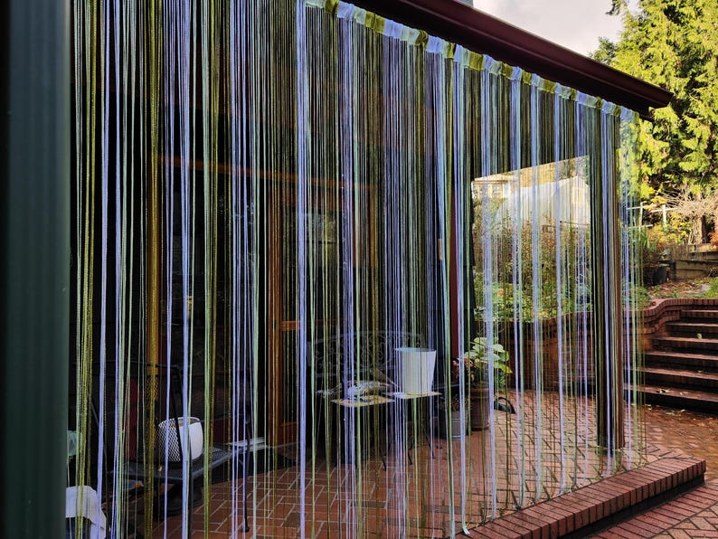 Thread curtains. Curtain with lurex 3mx2.8m. Door curtain. Window curtains window treatment Room divider curtain. Filament curtain. image 15