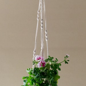 Cotton Macrame Plant Hanger - 30 Inch Rustic Home Decor