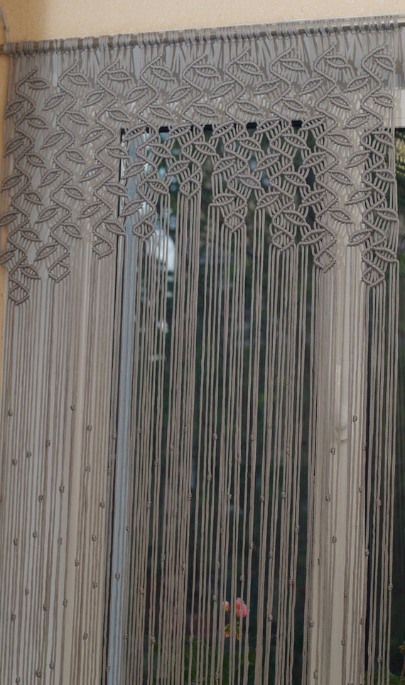 Macrame Curtain Home Decor Macrame Curtain Art Macrame Etsy